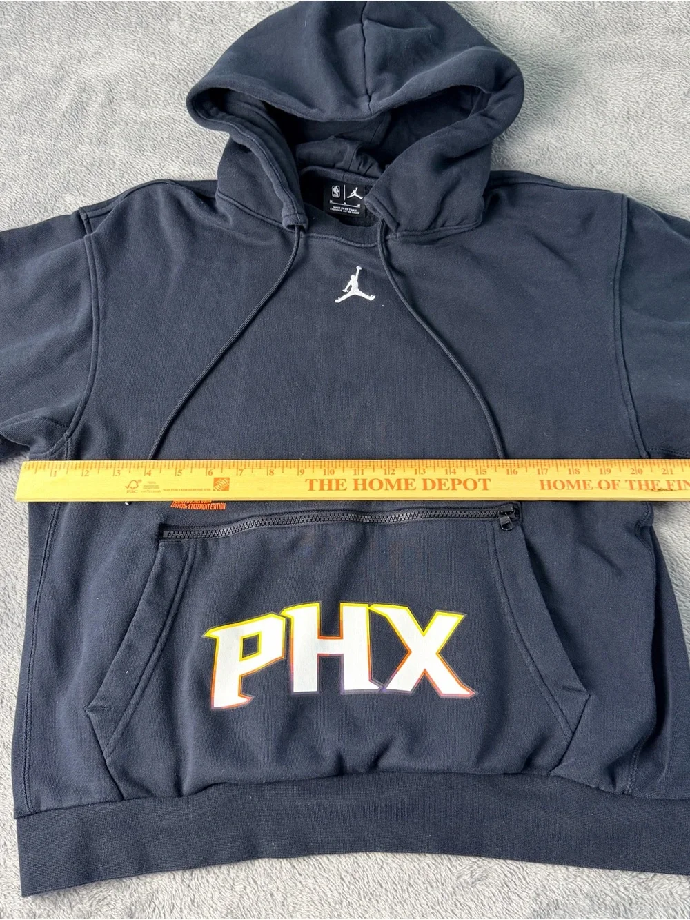 Jordan Phoenix Suns Courtside Statement Loose Fit Men Black Hoodie Size Medium